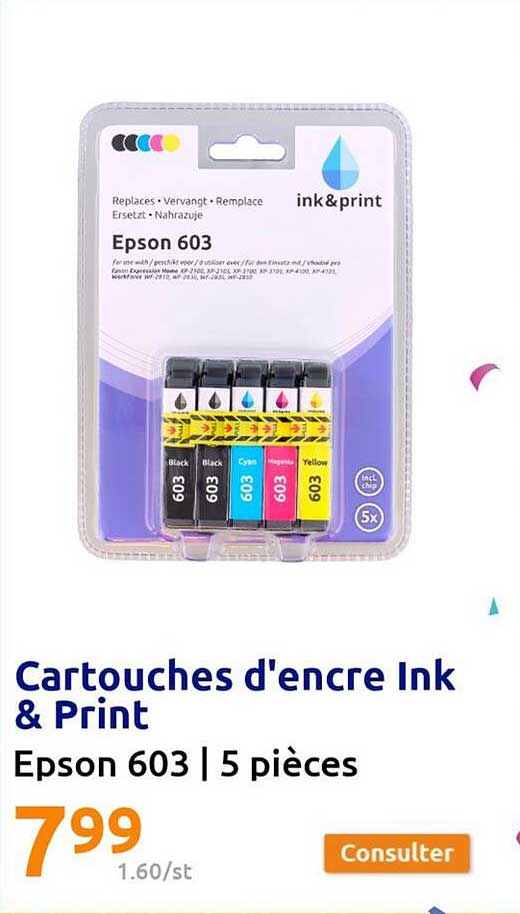 Promo Cartouches d'encre Ink & Print Canon 580/581 chez Action