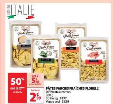 Promo Pâtes Farcies Fraîches Florelli chez Auchan - iCatalogue.fr