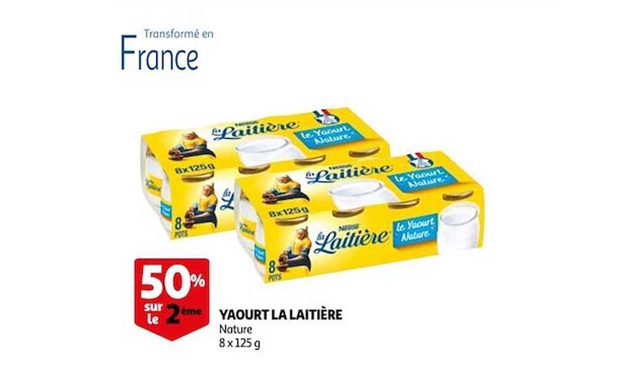 Promo Yaourt La Laitière chez Auchan iCatalogue.fr