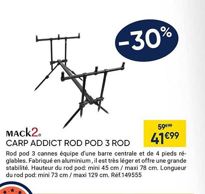 Rod pod mack2 carp addict pod 3 cannes - Rod Pod pêche à la carpe