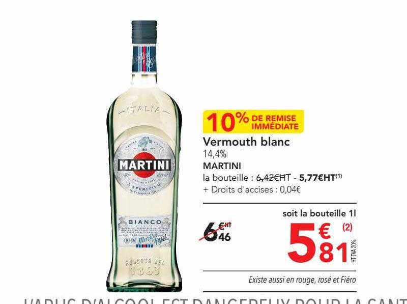 Promo Vermouth Blanc Martini chez METRO iCatalogue.fr