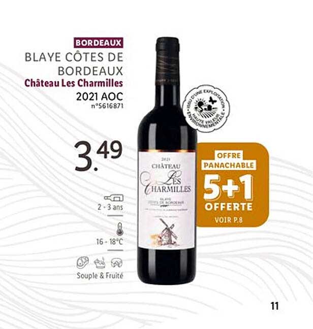 Lidl Blaye Côtes De Bordeaux Château Les Charmilles 2021 Aoc