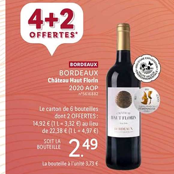 Lidl Bordeaux Château Haut Florin 2020 Aop
