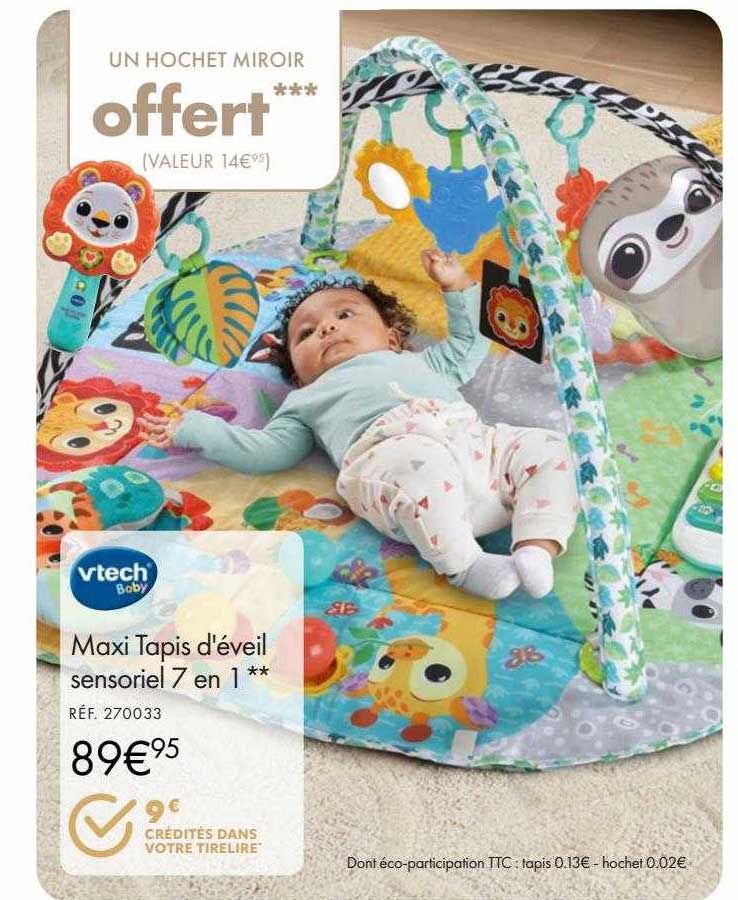 MAXI TAPIS D'ÉVEIL SENSORIEL 7 EN 1