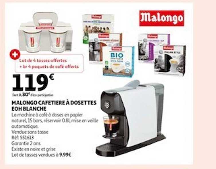 Promo Malongo dosettes de café chez Auchan
