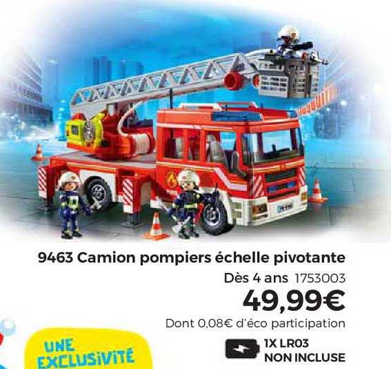 Camion pompiers échelle pivotante Playmobil City Action 9463