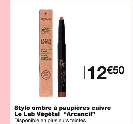Stylo Ombre à Paupières T Leclerc Teinte 02 Ebène - Finition Mate - Tenue Exceptionnelle - Valeur 24€ - Neuf Sous Blister