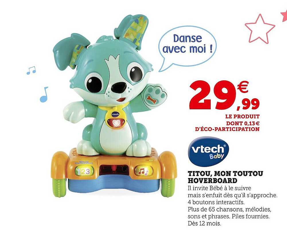 Promo Vtech Baby Titou Mon Toutou Hoverboard Chez Hyper U ICatalogue fr