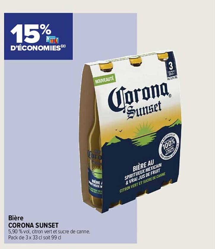 Carrefour City Bière Corona Sunset