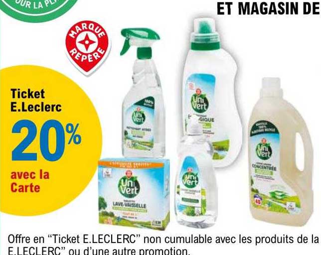Promo "ticket E.leclerc" chez E.Leclerc iCatalogue.fr