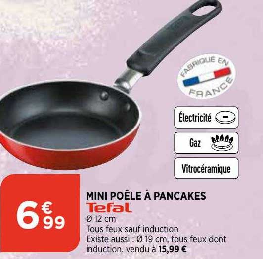 Promo Mini Poêle à Pancakes Tefal chez Bi1 