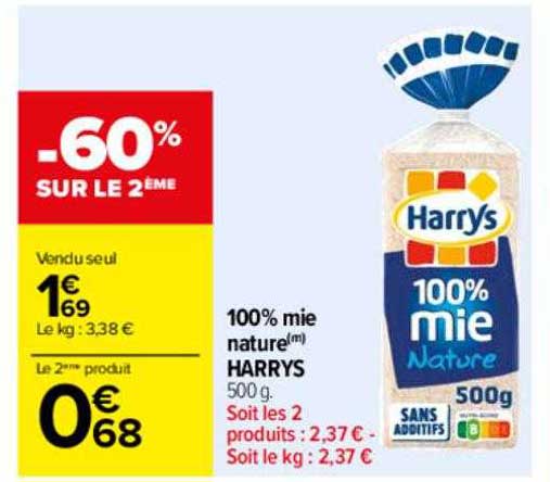 Carrefour 100% Mie Nature Harrys