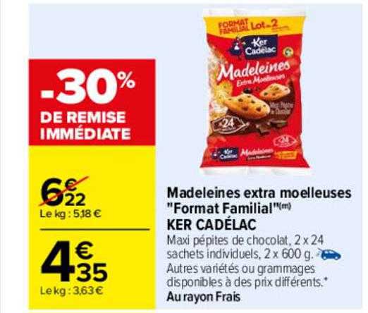 Carrefour Madeleines Extra Moelleuses 