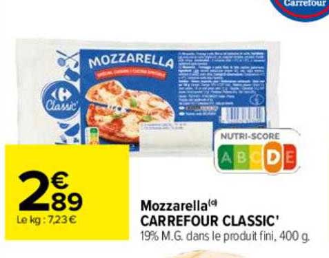Carrefour Mozzarella Carrefour Classic'