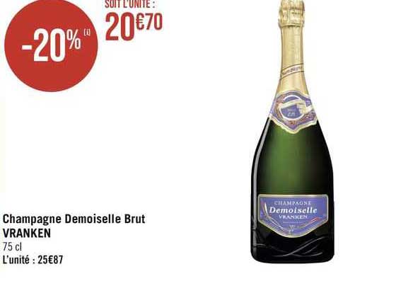 Buy Champagne Tête De Cuvée Vranken Demoiselles Brut (lot: 1612