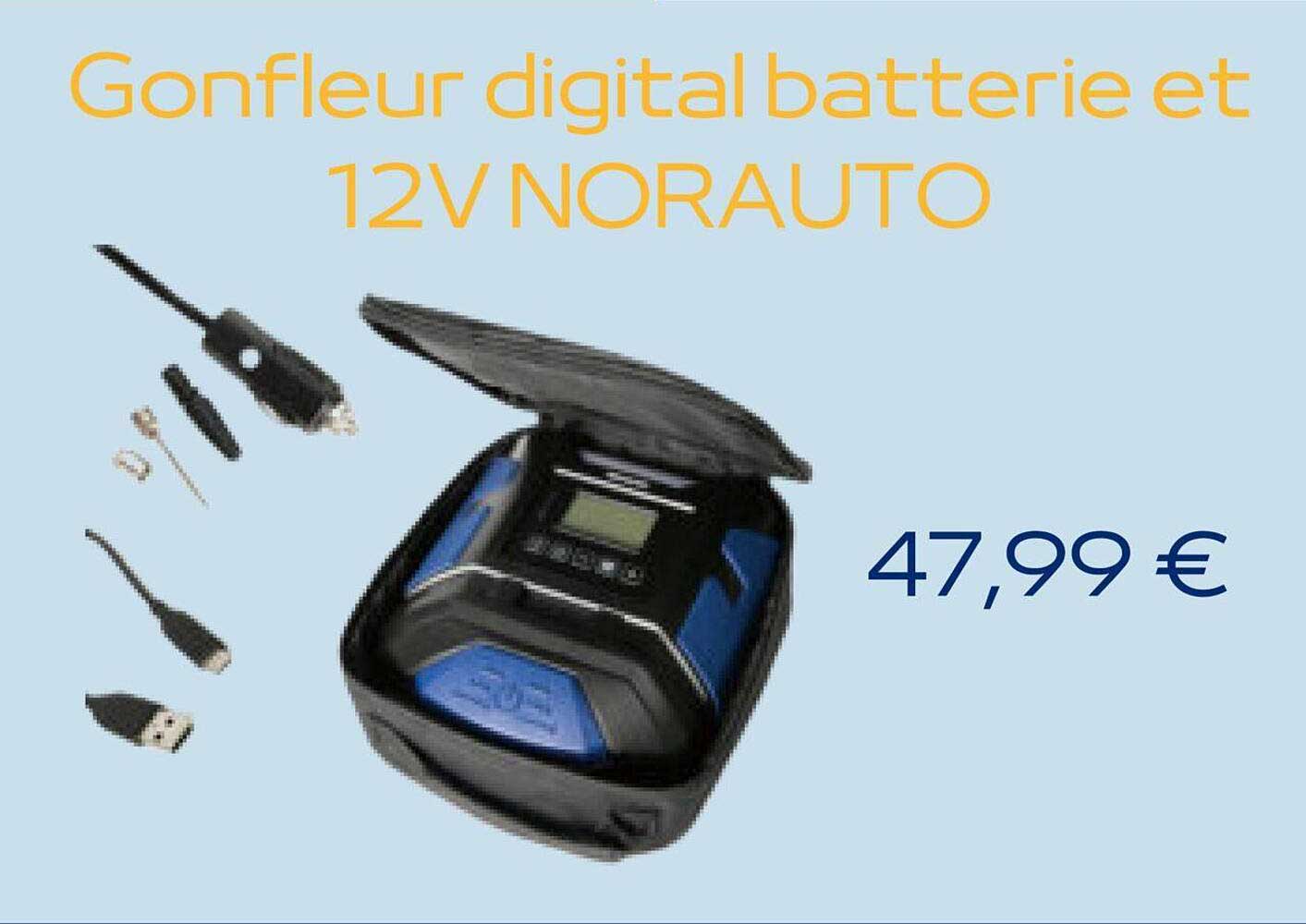 Gonfleur digital batterie et 12V NORAUTO - Norauto