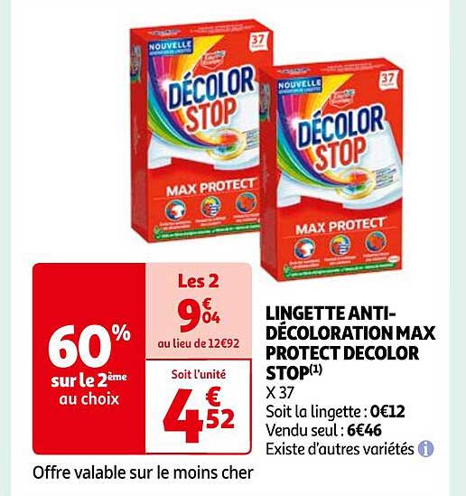 Acheter Promotion Decolor stop Décolor Stop Max Protect, 37 pièces