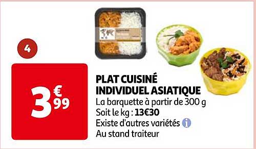 Promo PLAT CUISINÉ INDIVIDUEL ASIATIQUE chez Auchan