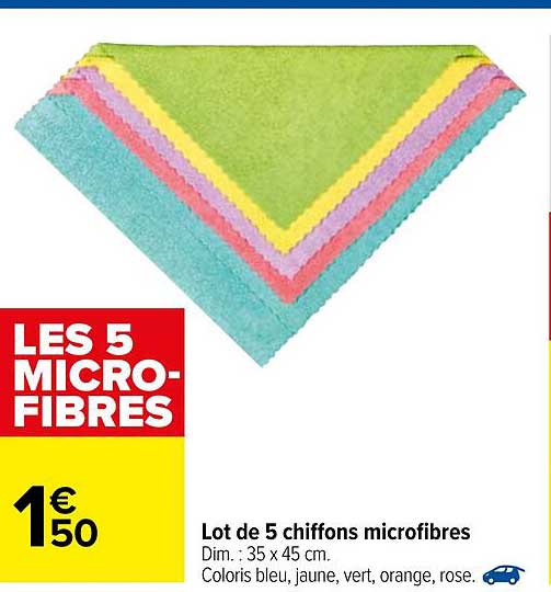 Promo Lot De Chiffons Microfibres Chez Carrefour Icatalogue Fr