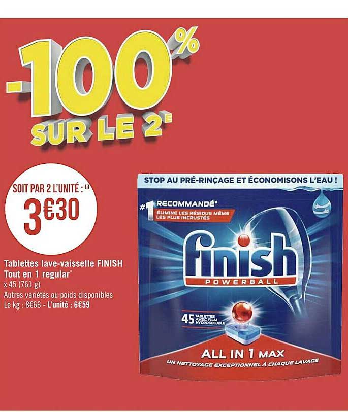 Finish Powerball - Tablettes lave-vaisselle Tout en 1 Max - 30