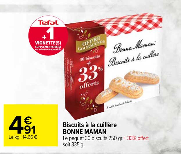 Offre Biscuits A La Cuillere Bonne Maman Chez Carrefour Market