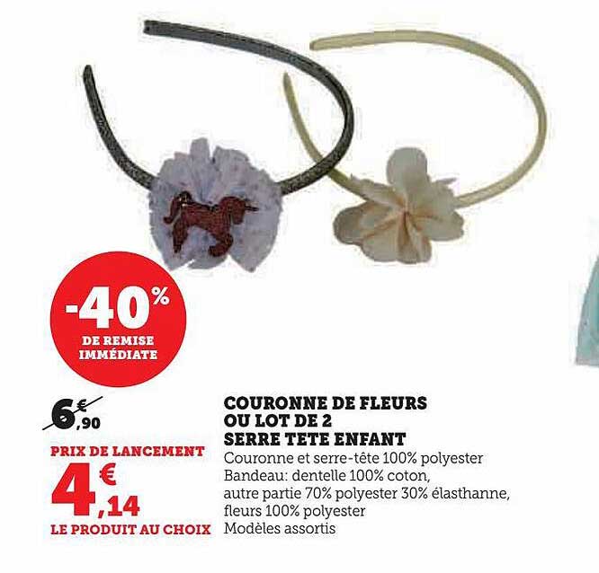 Lot De 2 Serre-têtes Pour Fillette - Multicouleur - Neuf Avec étiquettes - Accessoire Cheveux Enfant