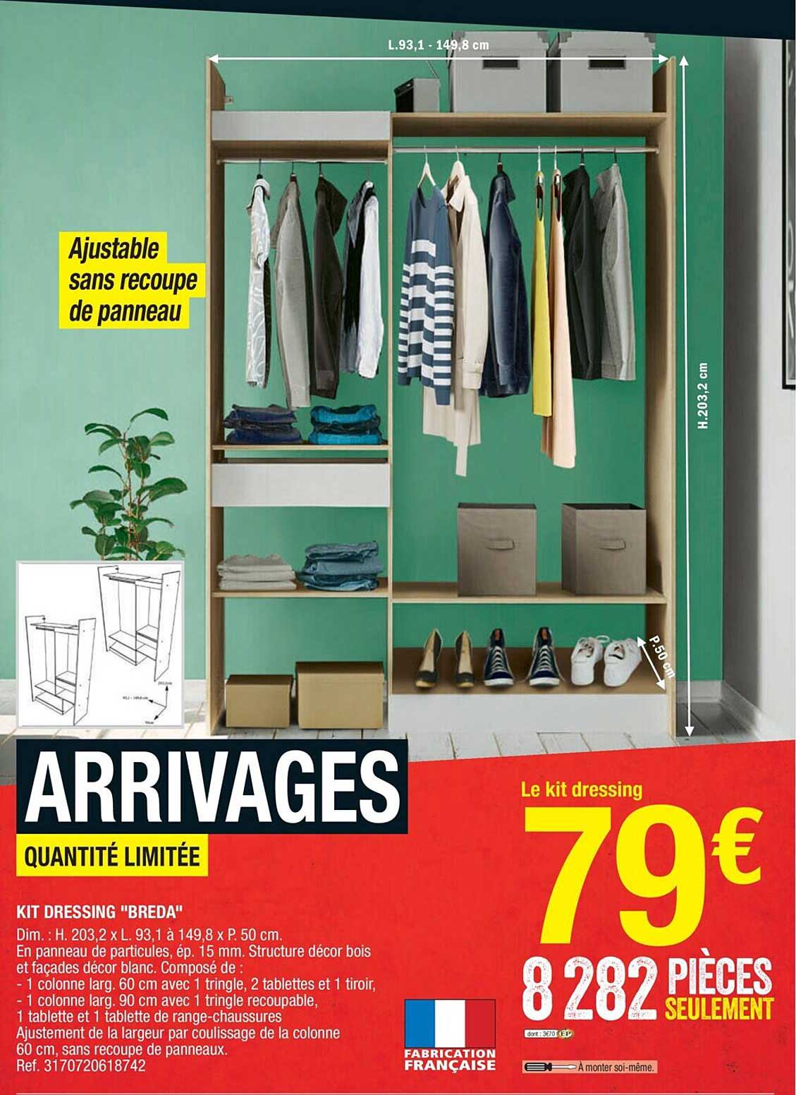 Promo Kit Dressing "breda" chez Brico Dépôt iCatalogue.fr