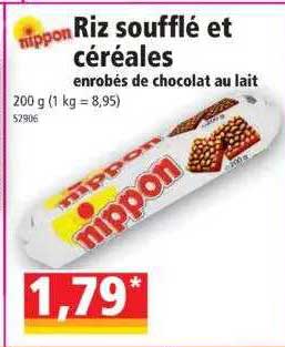 Rappel Consommateur - Détail Biscuit riz soufflé et céréales Nippon choco  200g NIPPON