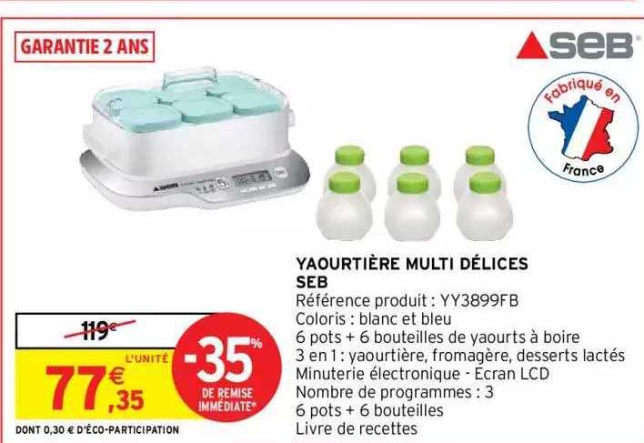 Promo Seb yaourtiere multidelices chez Hyper U