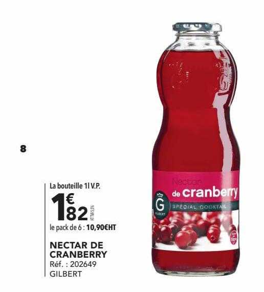 Nectar de Cranberry - Gilbert - Livraison Courses en ligne
