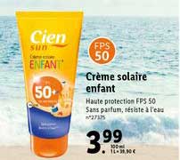 Offre Creme Solaire Enfant Chez Lidl