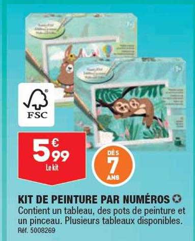 Peinture Par Numéros Panda Pour Enfants - Toile 20x20 Cm Avec Cadre, Peintures Acryliques, Activité Créative