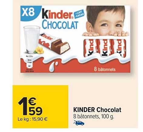 Promo Kinder Chocolat chez Carrefour - iCatalogue.fr