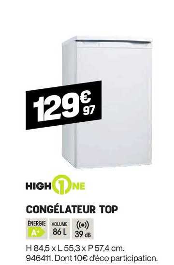 Promo Congélateur Top Highone chez Electro Dépôt 