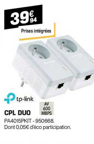 Offre Cpl Duo Tp Link Chez Electro Depot
