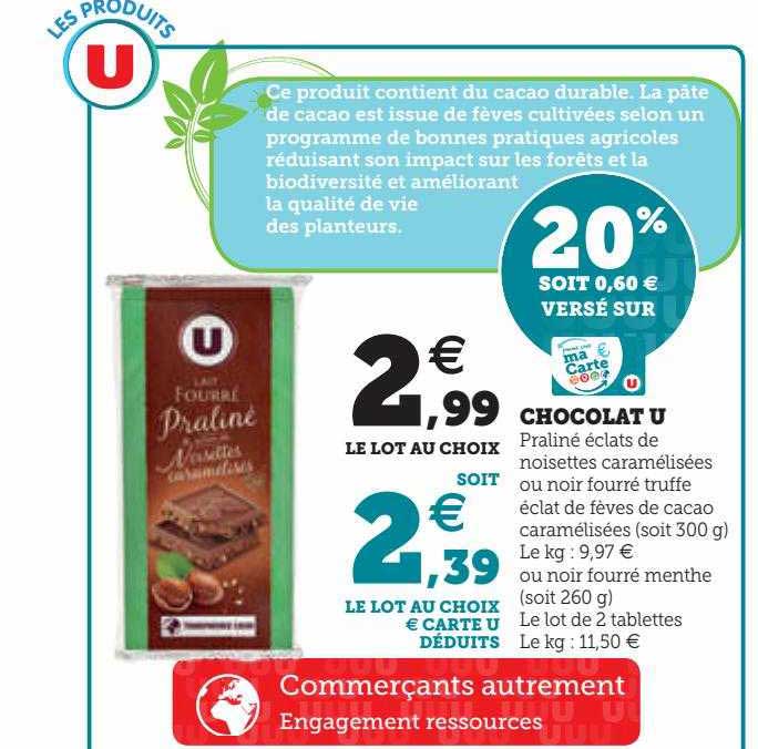 Promo Chocolat U Chez Hyper U Icataloguefr 