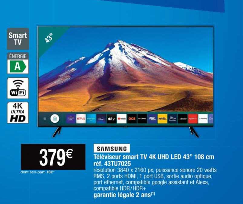SAMSUNG UE43AU6905 TV LED 4K UHD 108 cm Smart TV