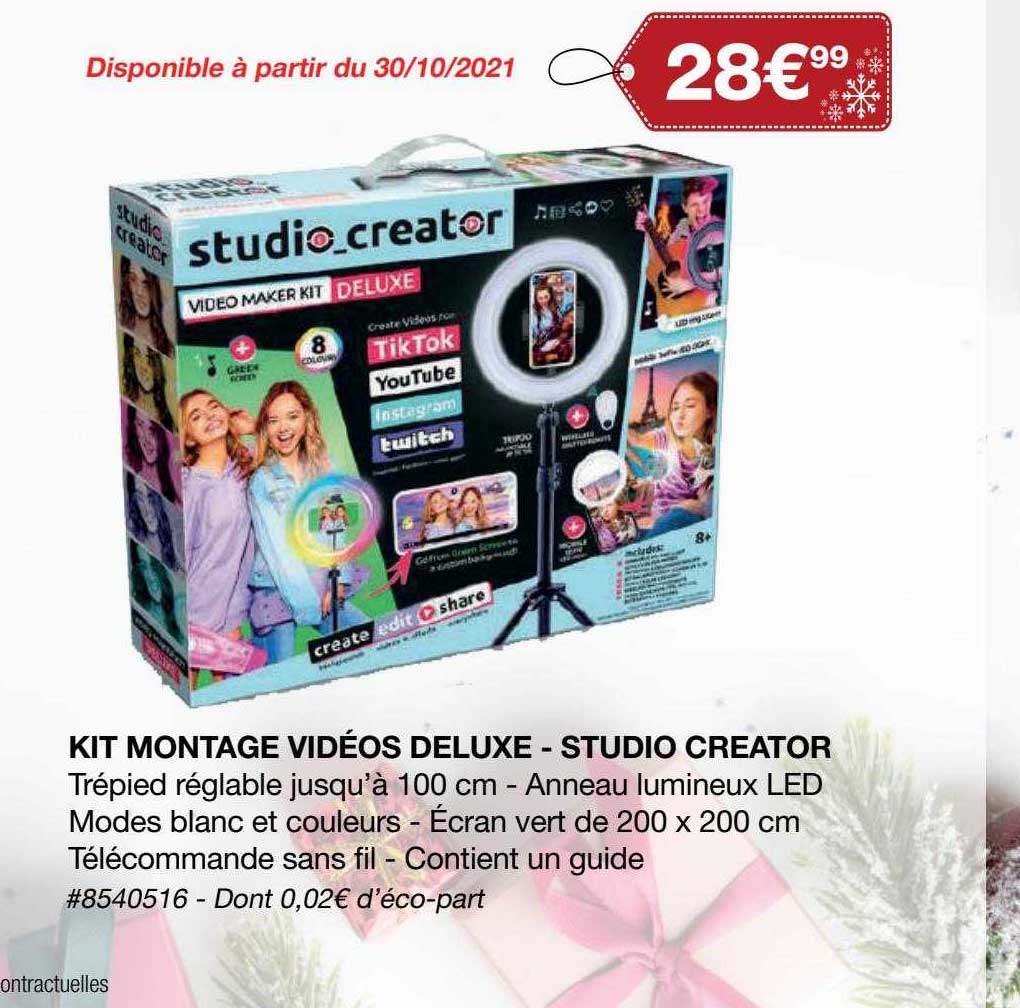 Offre Kit Montage Vidéos Deluxe Studio Creator chez Costco