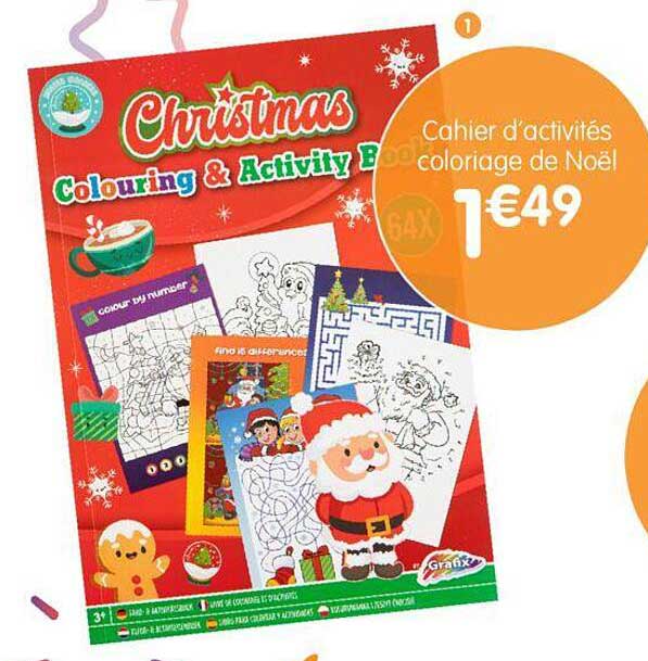 Promo Cahier D'activités Coloriage De Noël chez Babou - iCatalogue.fr