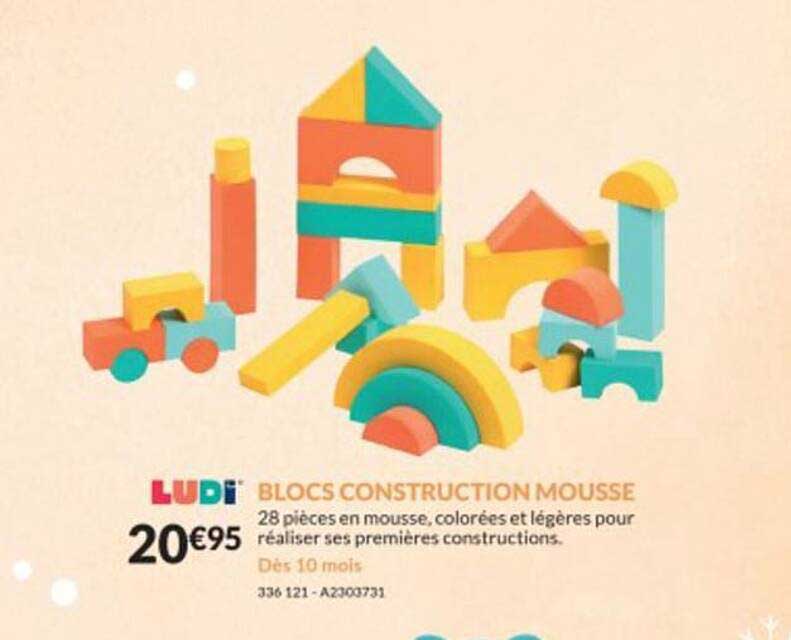 Promo Ludy Blocs Construction Mousse chez Jouets Sajou - iCatalogue.fr