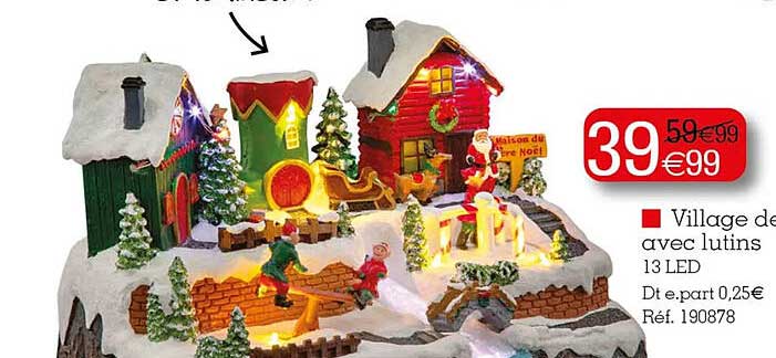 Lot De 3 Maisons De Noël En Céramique Blanche Avec éclairage LED - Décoration Village De Noël Chaleureuse - Pour Intérieur, Table, Cheminée