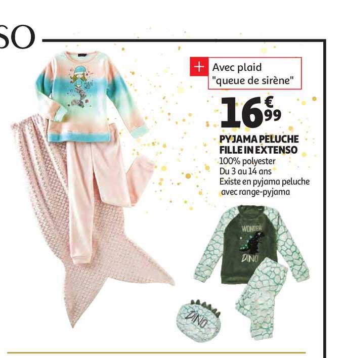 Offre Pyjama Peluche Fille In Extenso chez Auchan Direct