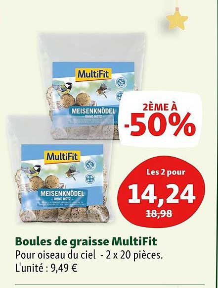 Boîte De 160 Boules De Graisse De Suif Wolds Wildlife - Riche En Énergie Et Protéines Pour Oiseaux Sauvages
