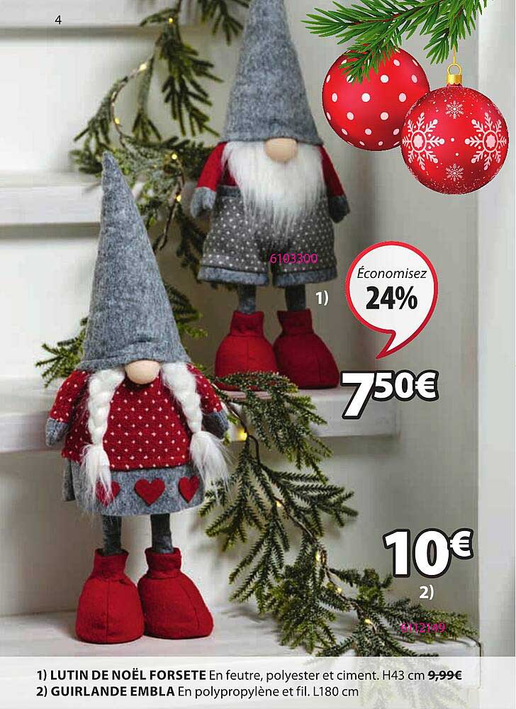 Ornement De Noël Lutin En Peluche Mignon - Poupée Suspendue Pour Sapin, Décoration Festive - Fait Main