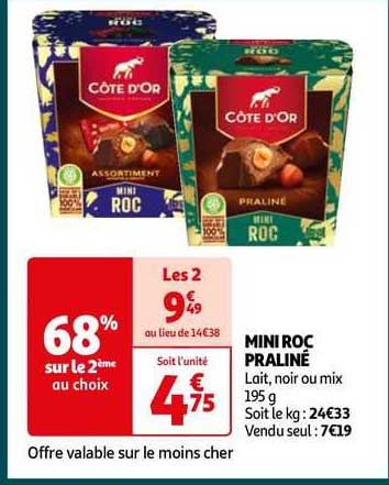 Promo Mini Roc Praliné chez Auchan - iCatalogue.fr