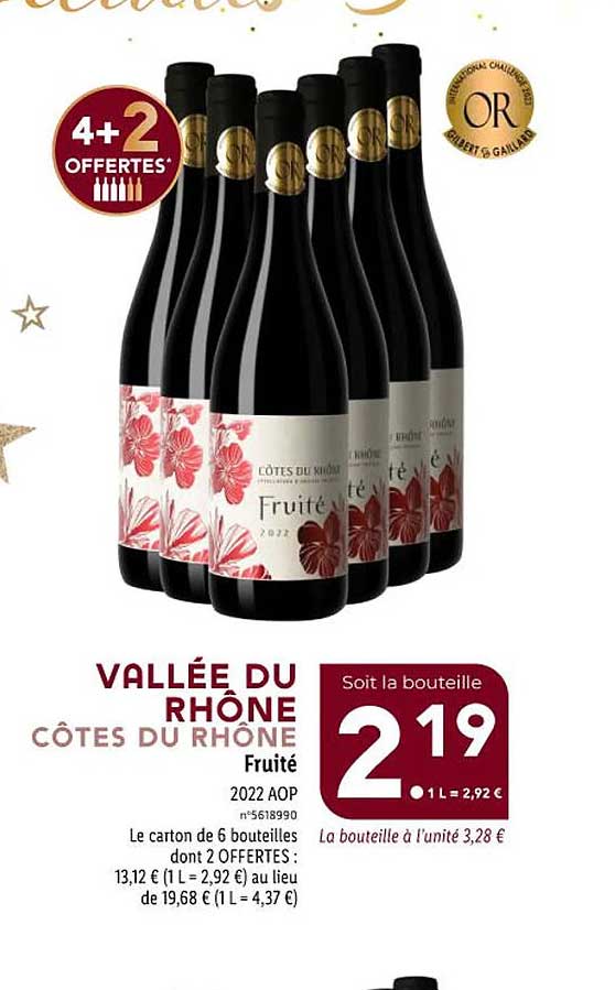 Promo Vall E Du Rh Ne C Tes Du Rh Ne Fruit Chez Lidl Icatalogue Fr