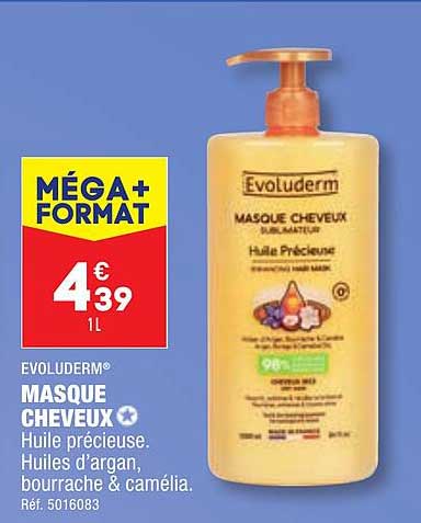 Promo Masque Cheveux Evoluderm chez Aldi - iCatalogue.fr