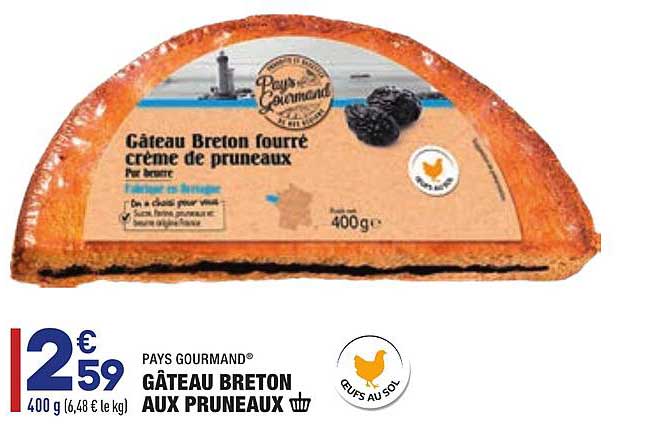 Offre Gateau Breton Aux Pruneaux Pays Gourmand Chez Aldi