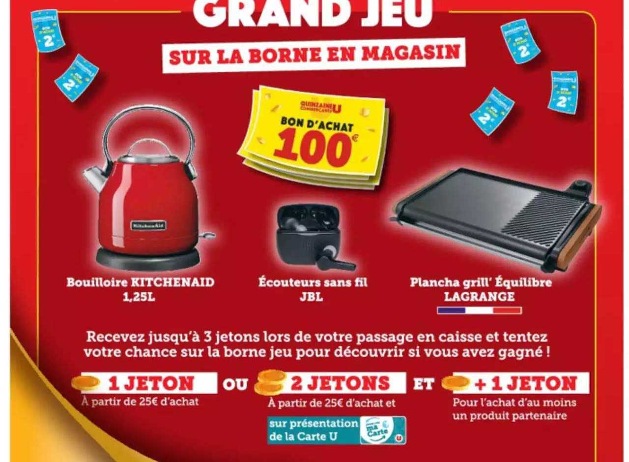 Promo Bouilloire Kitchenaid, écouteurs Sans Fil Jbl, Plancha Grill