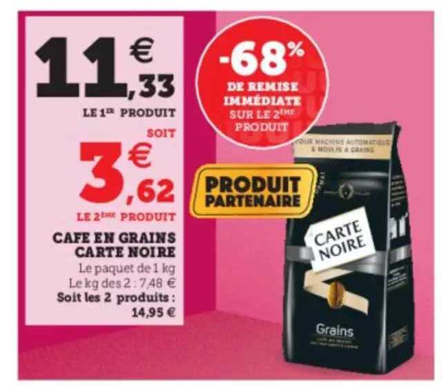 Offre Café En Grains Carte Noire chez Hyper U